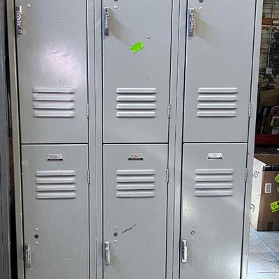 GAR - Lockers Gray 3 Double High Hooked together
