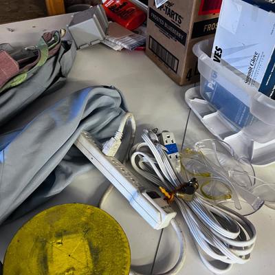 Extra Large Work Shop Table with Contents Included. 