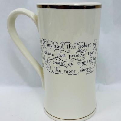Gray's Pottery Stein made in Stoke-on-Trent Staffordshire England Tom Moore Quote