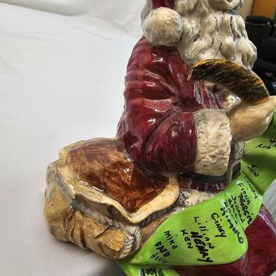 Trio of Ceramic Santa Christmas Figures (BS-JS)