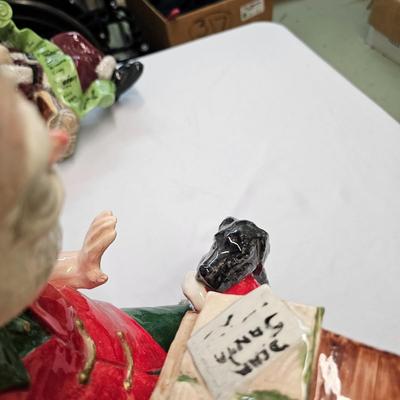 Trio of Ceramic Santa Christmas Figures (BS-JS)
