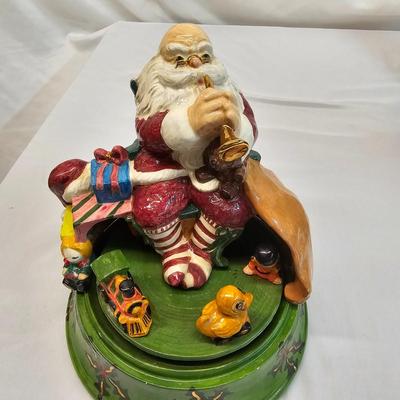 Trio of Ceramic Santa Christmas Figures (BS-JS)