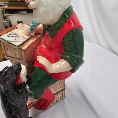 Trio of Ceramic Santa Christmas Figures (BS-JS)