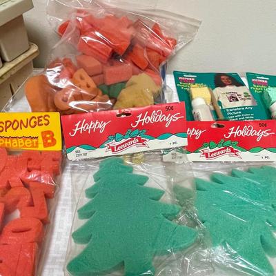 Craft Painting Tools - shaped sponges, stencil brushes, paint wells