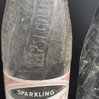 Antique lidded Jar = Pepsi bottles and an advertisement Ashtray - Lamar Colorado