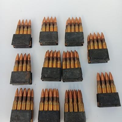 Ammunition in Enbloc clips - Marked C 7 7 6 - 88 Rounds with Clips