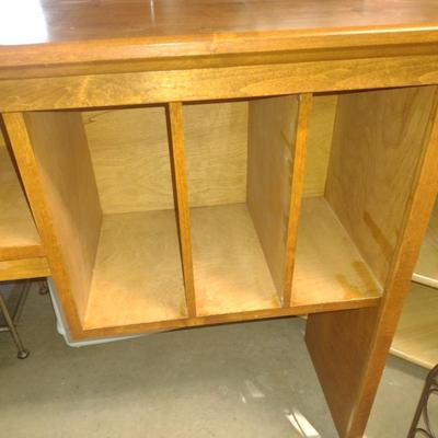 Solid Wood Cherry Office or Library Desk Hutch