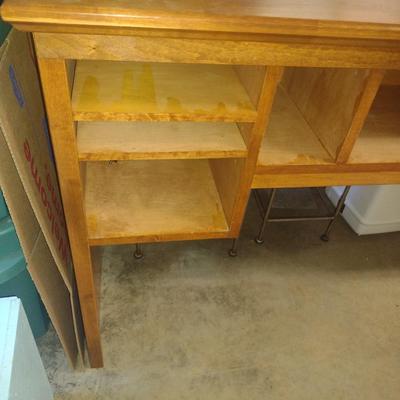 Solid Wood Cherry Office or Library Desk Hutch