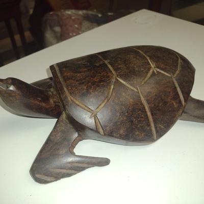 Wood Hand Carved Sea Turtle