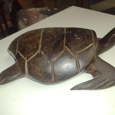 Wood Hand Carved Sea Turtle