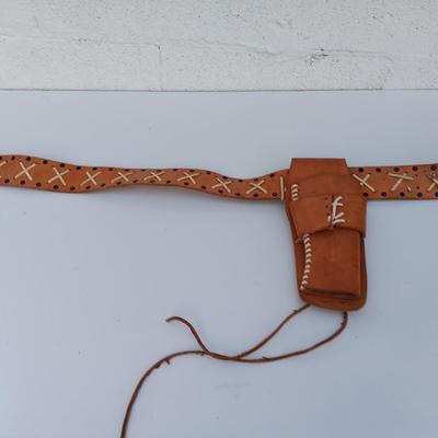 Leather Pistol holster with Belt