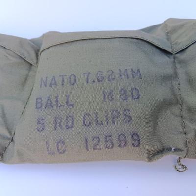 NATO Bandoleer with 7.62 mm Ball M 80 5 Round clips LC 12599 - 60 Rounds