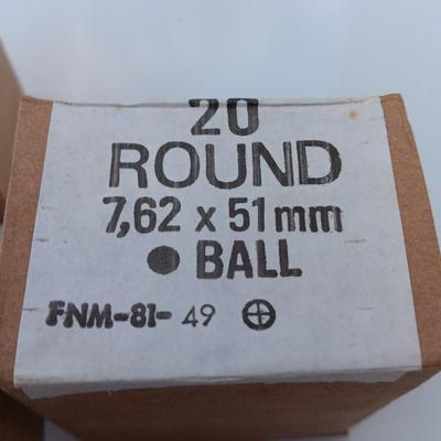100 rounds of Ammunition - 7.62 x 51 mm ball - Military Issued