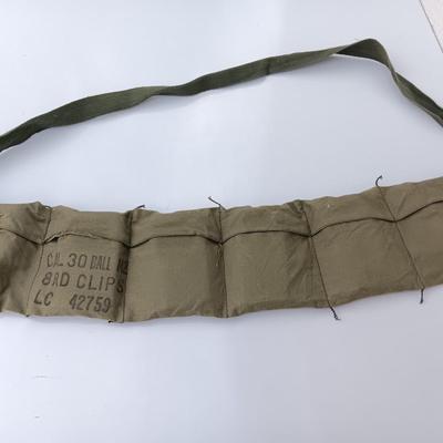 NATO Bandoleer with CAL 30 BALL M3 8 Round Clips LC 42759