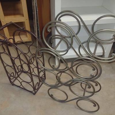 Pair of Wrought Metal Wine Racks