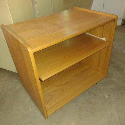 Laminate Wood Grain Finish Office Worktable or Printer Stand on Castors