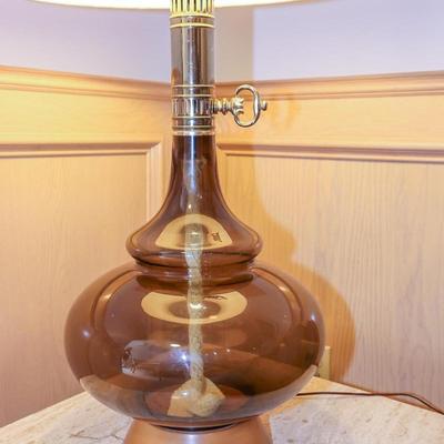 Lot 2: Mid Century Modern HUGE faux kerosene style table Lamp