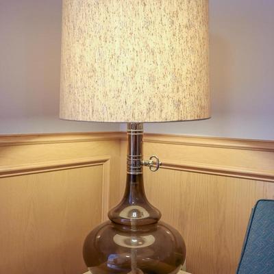 Lot 2: Mid Century Modern HUGE faux kerosene style table Lamp