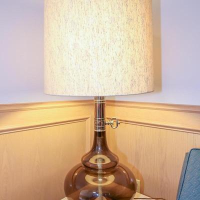Lot 2: Mid Century Modern HUGE faux kerosene style table Lamp