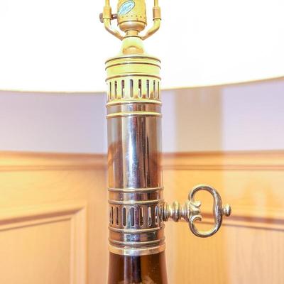 Lot 2: Mid Century Modern HUGE faux kerosene style table Lamp
