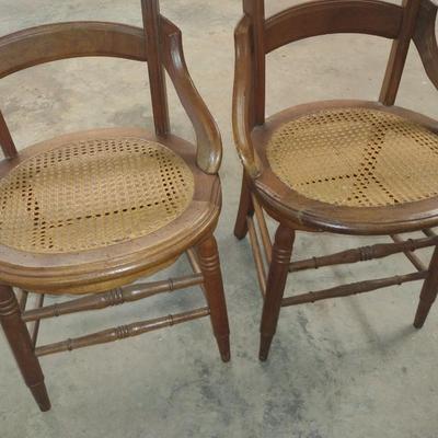 Pair of Vintage Sitting Chairs with Cane Seats