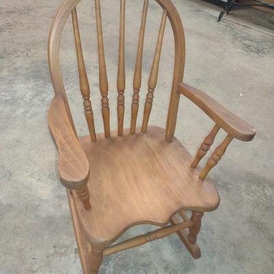 Vintage Wood Child's Rocking Chair