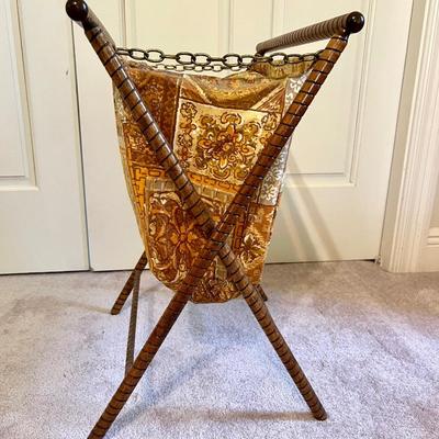 Two Vintage Knitting Basket Sewing Bags