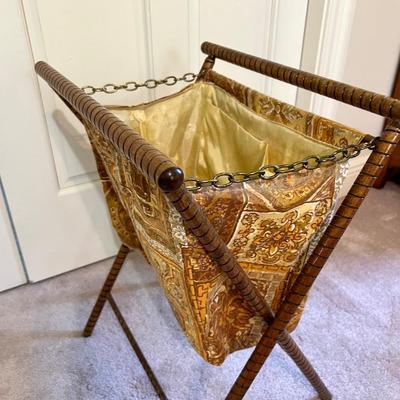Two Vintage Knitting Basket Sewing Bags