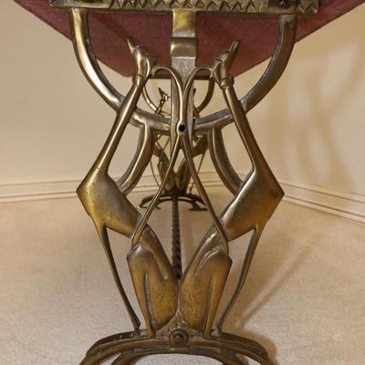 Lot 7: 1930's Art Nouveau Brass Bench