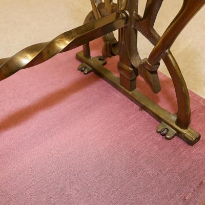Lot 7: 1930's Art Nouveau Brass Bench