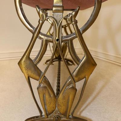 Lot 7: 1930's Art Nouveau Brass Bench