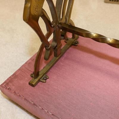 Lot 7: 1930's Art Nouveau Brass Bench