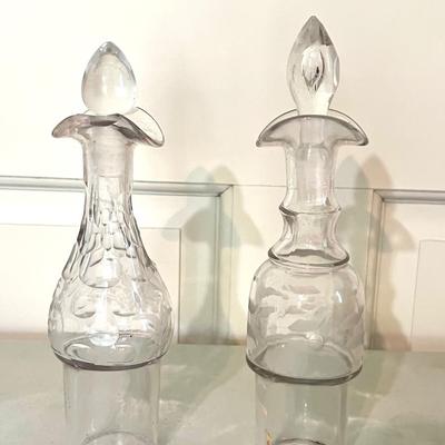 ANTIQUE SILVER PLATE VICTORIAN CONDIMENT CADDY ETCHED GLASS CRUETS SET