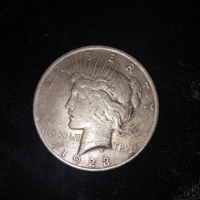 1923 PEACE SILVER DOLLAR COIN