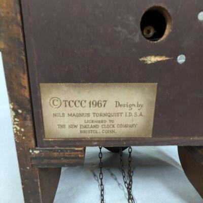 Vintage 8-Day New England Clock Co USA The American Cuckoo Clock No Weights