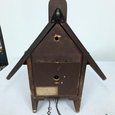 Vintage 8-Day New England Clock Co USA The American Cuckoo Clock No Weights