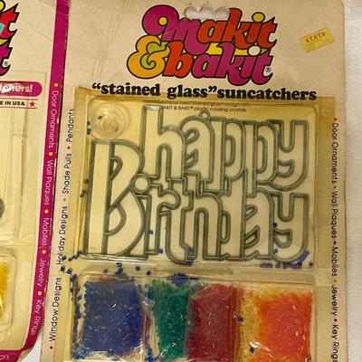 Lot of 4 Make Bake Stained Glass Craft Kits