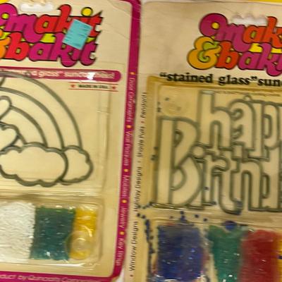 Lot of 4 Make Bake Stained Glass Craft Kits