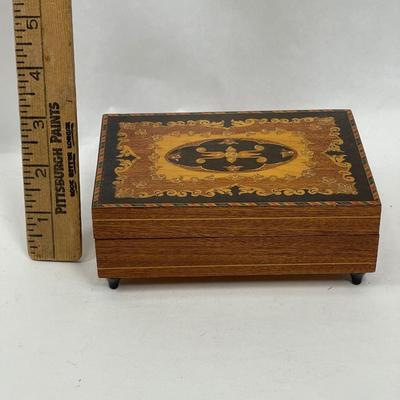 Vintage Inlayed Wood Box Made in Italy