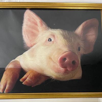Humorous Framed Piglet Art: Littermate of the Year