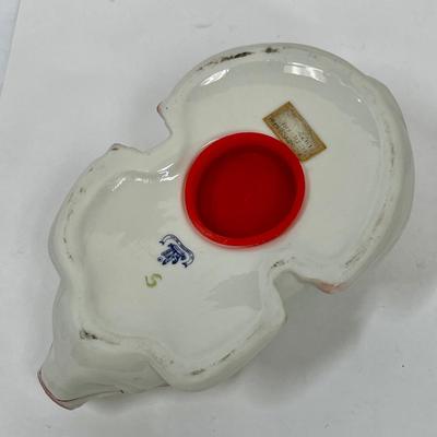 1972 Belleek Irish Pottery Piggy Bank With Shamrocks