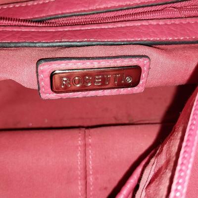 TWO RED ROSETTI LEATHER PURSES