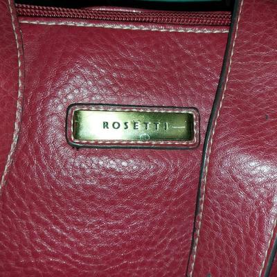 TWO RED ROSETTI LEATHER PURSES