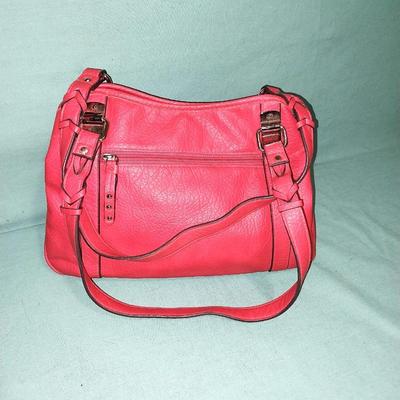 TWO RED ROSETTI LEATHER PURSES