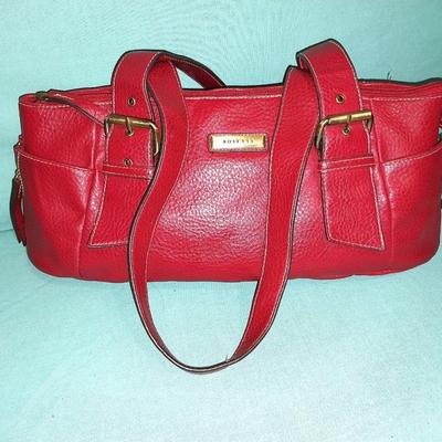 TWO RED ROSETTI LEATHER PURSES