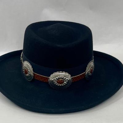 Women’s Black Cowboy Hat Size 6 1/8