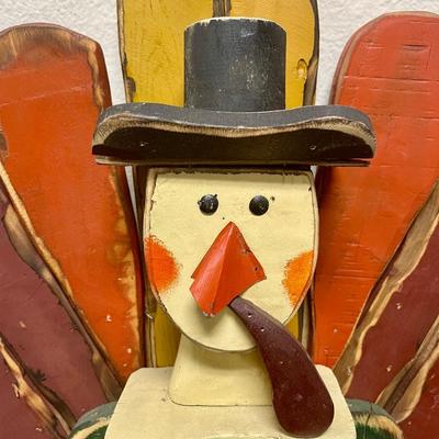 Wooden Thanksgiving Turkey Yard Decor
