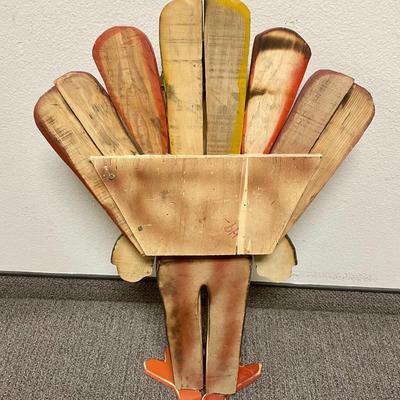 Wooden Thanksgiving Turkey Yard Decor