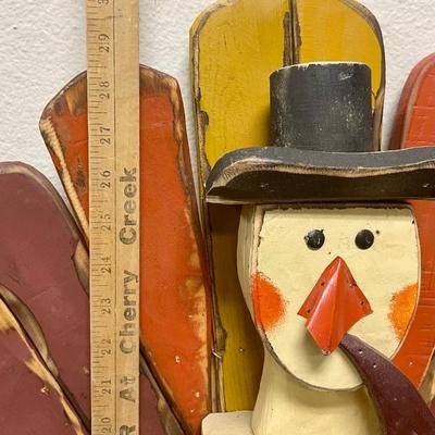 Wooden Thanksgiving Turkey Yard Decor
