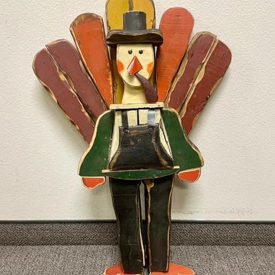 Wooden Thanksgiving Turkey Yard Decor